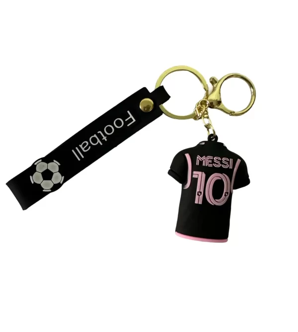 Llavero Polera Fútbol Messi Inter Miami Negra