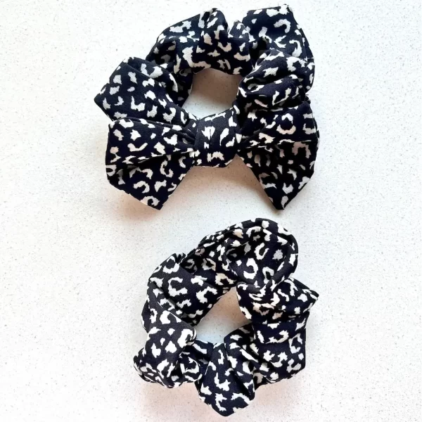 Set Colets Animal Print Negro