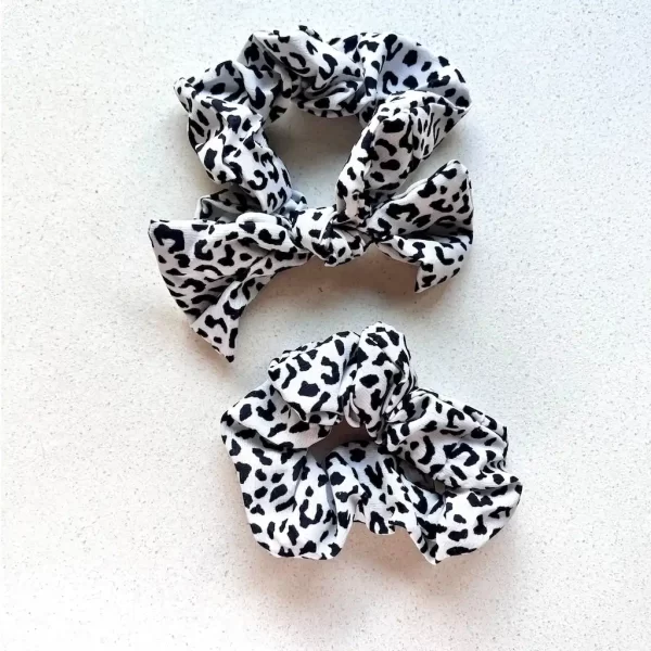 Set Colets Animal Print Blanco