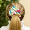 Scrunchies Flores Blanco