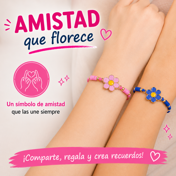 Pulsera Flores Colores