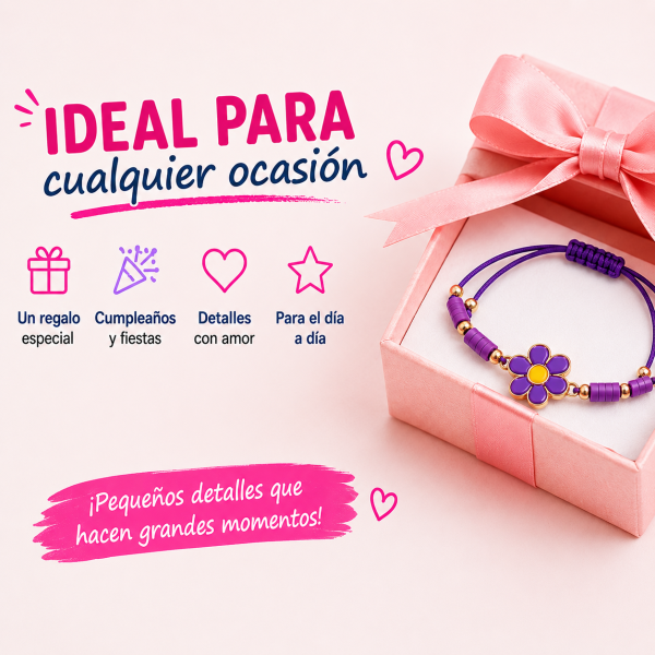 Pulsera Flores Colores
