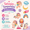 00020MT-5 Tatuajes Unicornio Brillantes
