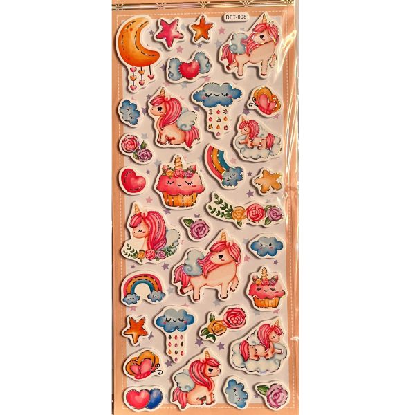 Stickers Unicornios 3D