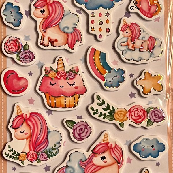 Stickers Unicornios 3D