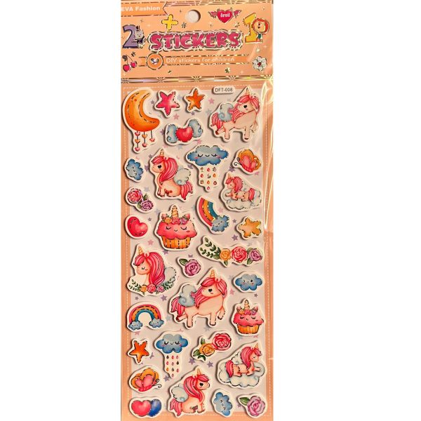 Stickers Unicornios 3D