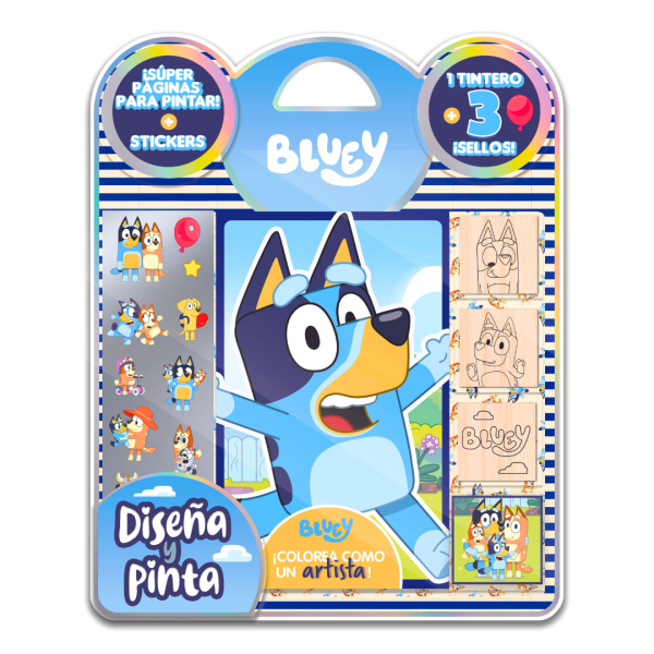 Libro para Pintar y Diseñar Bluey
