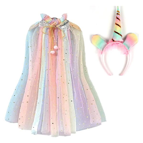 Disfraz Capa + Cintillo Unicornio