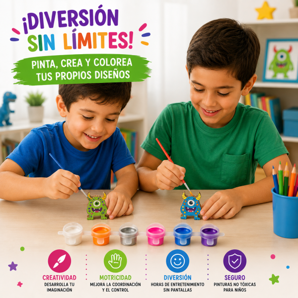 Imanes Monstruos Pintables