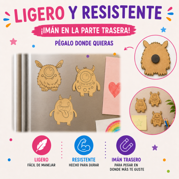 Imanes Monstruos Pintables