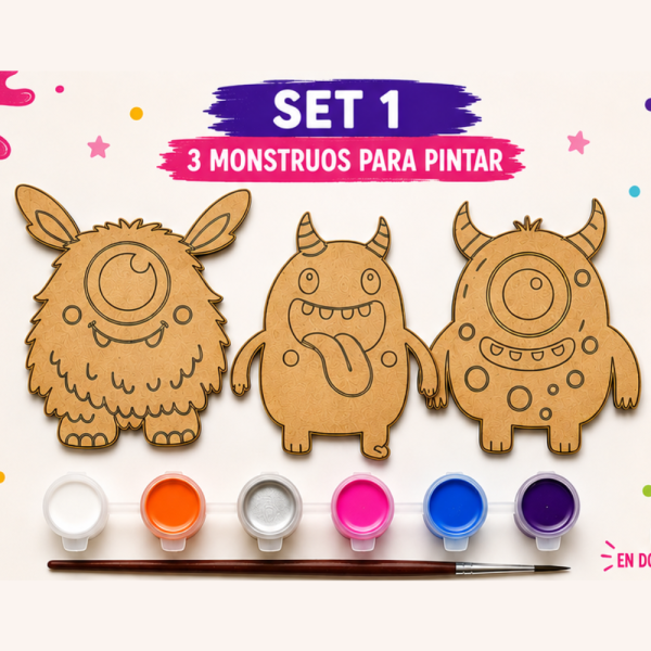 Imanes Monstruos Pintables