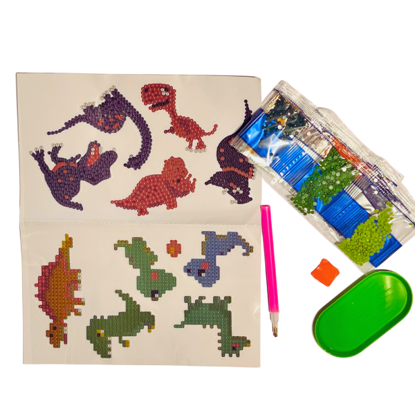 00164MT-1 Sticker pintura diamantes Dinosaurios