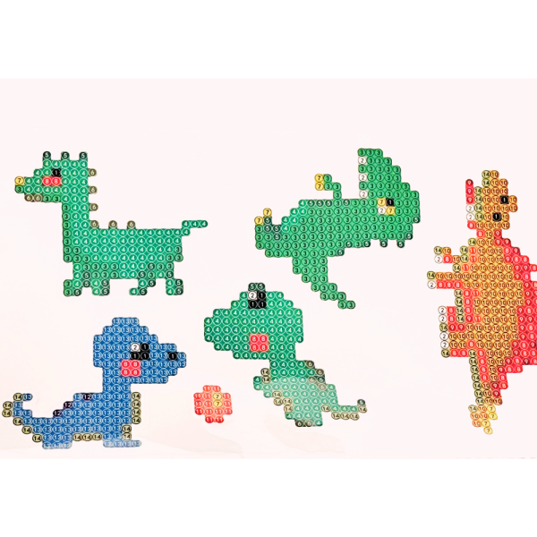 00164MT-2 Sticker pintura diamantes Dinosaurios