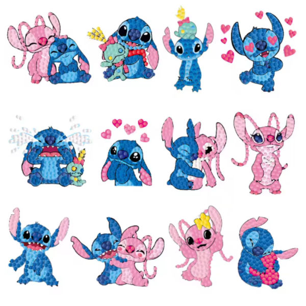 00166MT-2 Sticker pintura diamantes Stitch