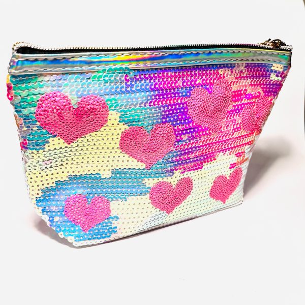 Estuche lentejuelas celeste