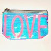 Estuche lentejuelas celeste