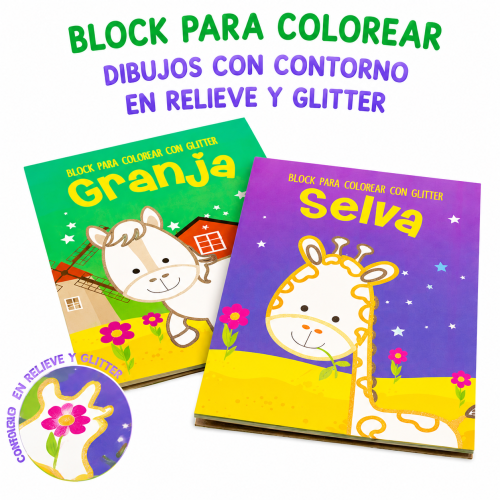 00264MT-1 Libro para pintar Glitter
