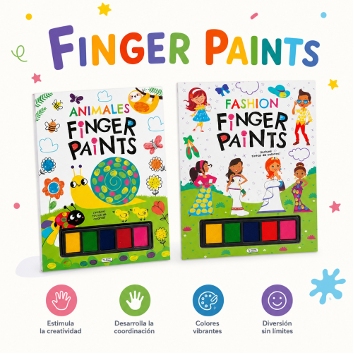 Libro pintar dedos - Finger Paints