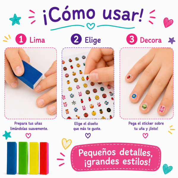 Set Stickers Uñas